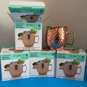 Set 4 Hammered Copper NIB Moscow Mule Mugs 18ozs